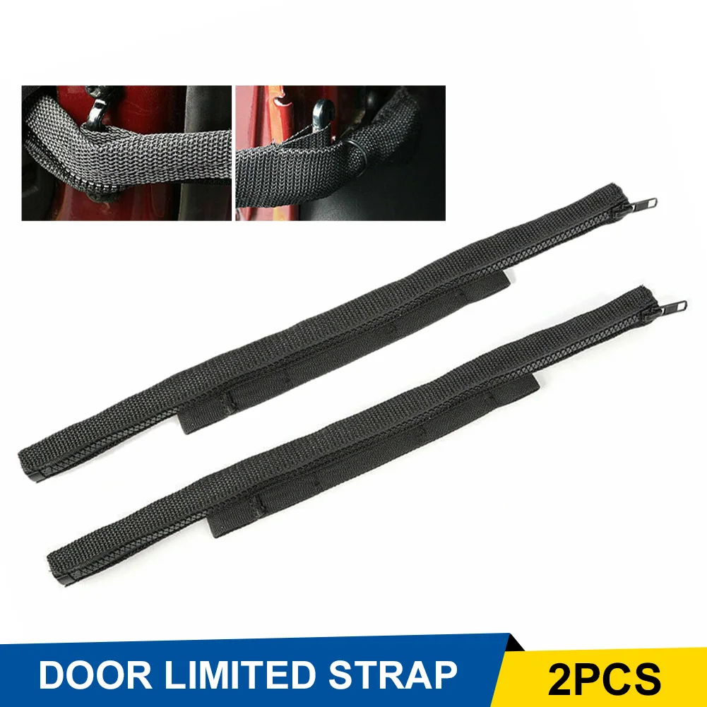 Wholesale 1Pair Black Door Limiting Strap Oxford Fabric Wire Harness Protector for Jeep Wrangler JK 2007-17 Car Accessories