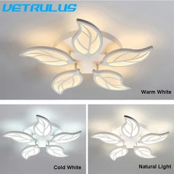 Led Ceiling Light Modern Chandelier Nordic Wall Lamps Home Living Dining Room Decoration White Acrylic Leaves Art Fixture Lumina
