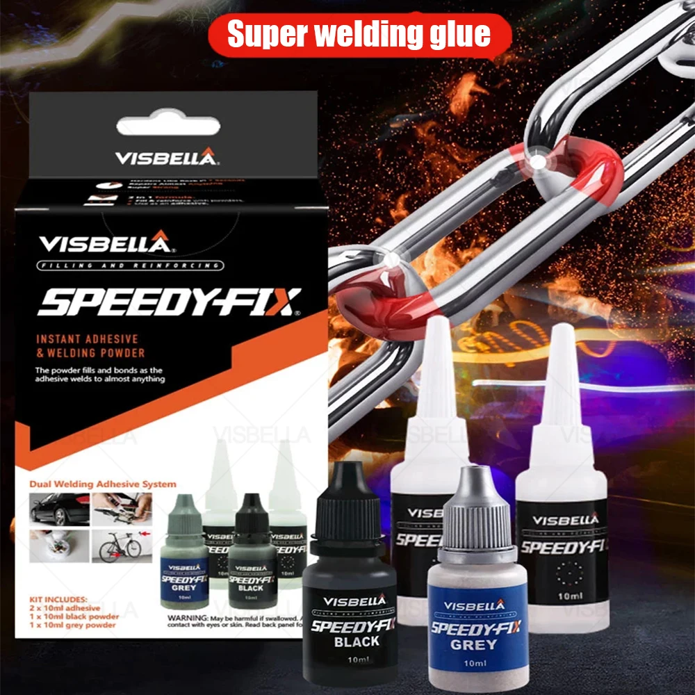 Super Glue 7 Seconds Speedy Fix Filling Reinforcing Dual Adhesive System Resin Instant  Welding Powder Water Resistance