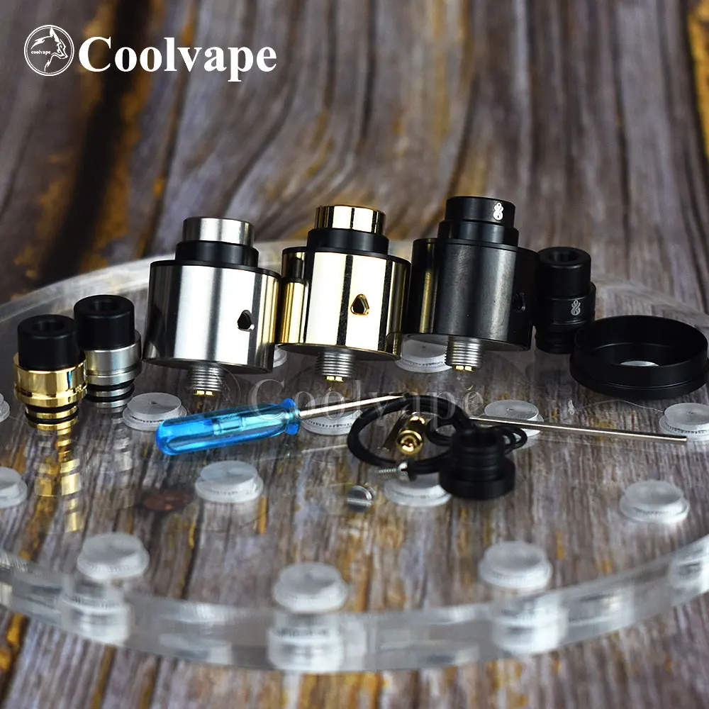 Coolvape Di Sản II Rda 22Mm RDA 316ss Single Coil Rda Với Bf Pin Không Điều Khiển Lưu Lượng Atomizer RDA Vs SXK Phong Cách Hussar 2.0 RDA