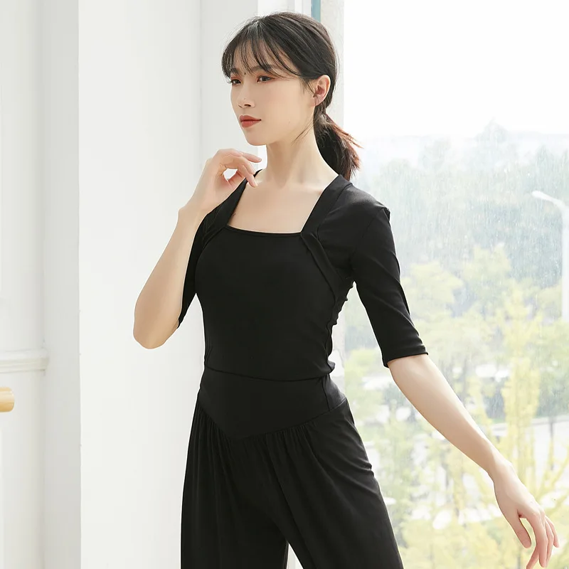 Traje de mujer adulta, ropa de práctica de baile, nuevo Modal, ropa de cuerpo de baile latino, traje de manga larga, pantalones, vestido de baile de rendimiento para mujer