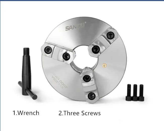 SAN OU K11- 315/3 Jaw Lathe Chuck (Separation jaw) /a Wrench, 3 Screws