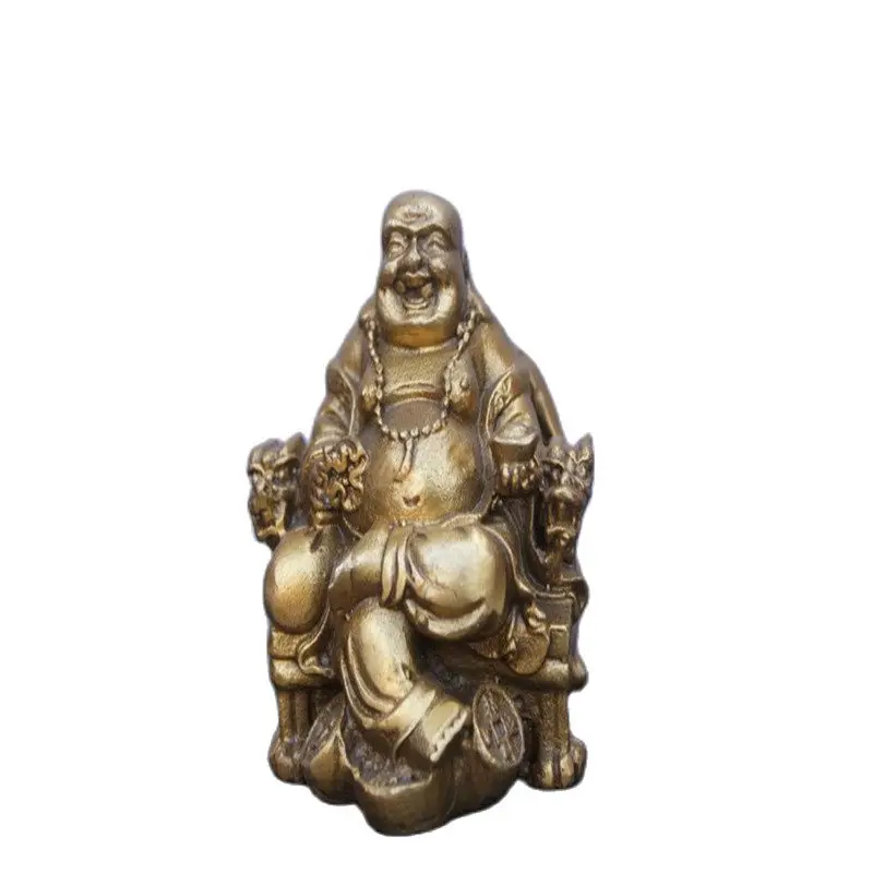 Chinese Old Bronzes Maitreya Buddha Copper Statue