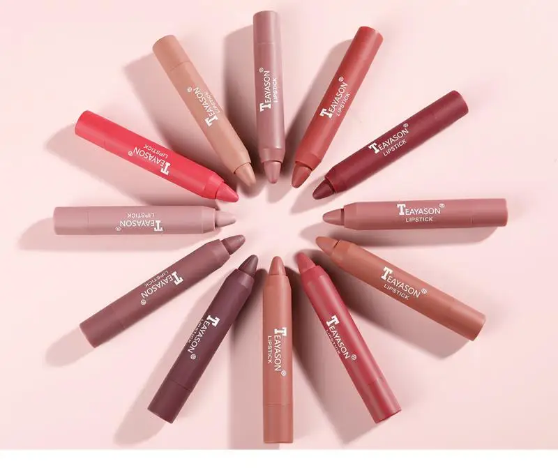 TEAYASON Faul Lippenstift Matte Lip Gloss Dauerhafte Feuchtigkeits Lippenstift Nicht Stick Zu Die Tasse Koreanische Stil Make-Up Kosmetik TSLM1