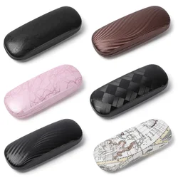 Wood Grain Unisex Spectacle Cases Leather Glasses Case Men Hard Frame Eyeglass Case Box Women Reading Glasses Box New Arrival