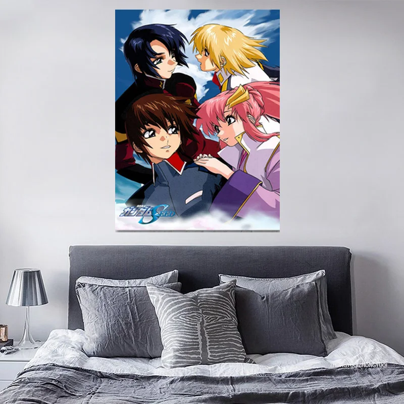 Canvas Painting Home Decor Gundam Seed Japan Anime Print Gift Poster Modern Wall Art Modular Picture Bedroom Background No Frame