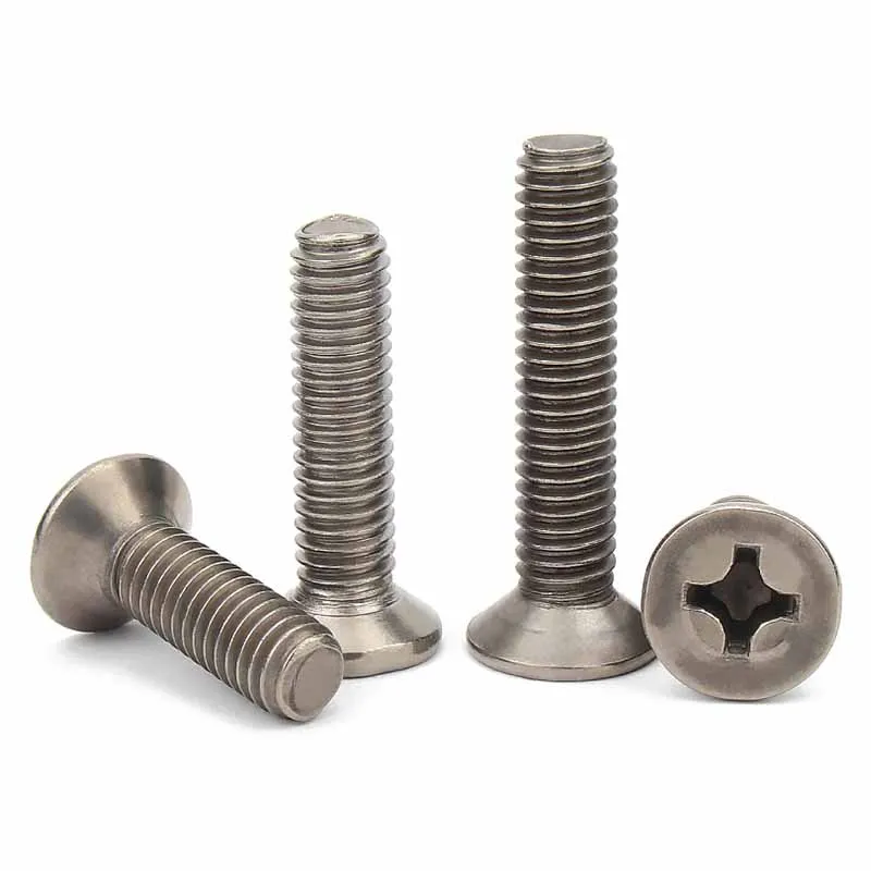 

2/5Pcs M1.6 M2 M2.5 M3 M4 M5 M6 M8 TA2 Pure Titanium Gr2 GB819 Cross Phillips Flat Countersunk Head Screw Bolt Length 3-50mm