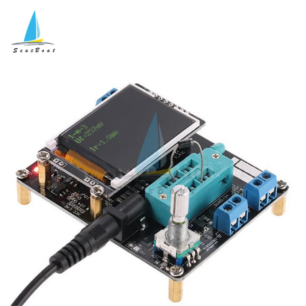 LCD GM328A GM328B Mega328 Transistor Tester LCR Diode Capacitance ESR Voltage Frequency Meter PWM Square Wave DIY Kit with Case