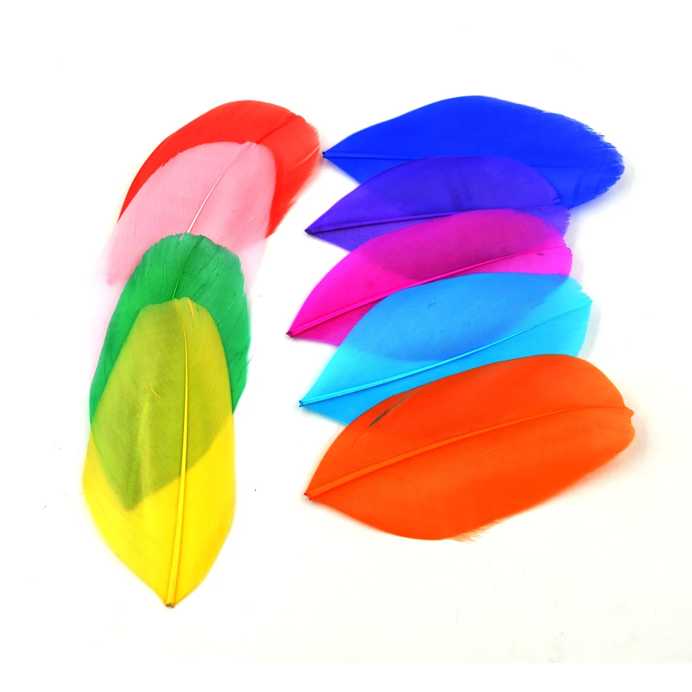 MNFT Fly Tying Material Fishing Tails 100Pcs 4-8cm Assorted Colors Pheasant Plumage For Crafts DIY Decoration Plumages