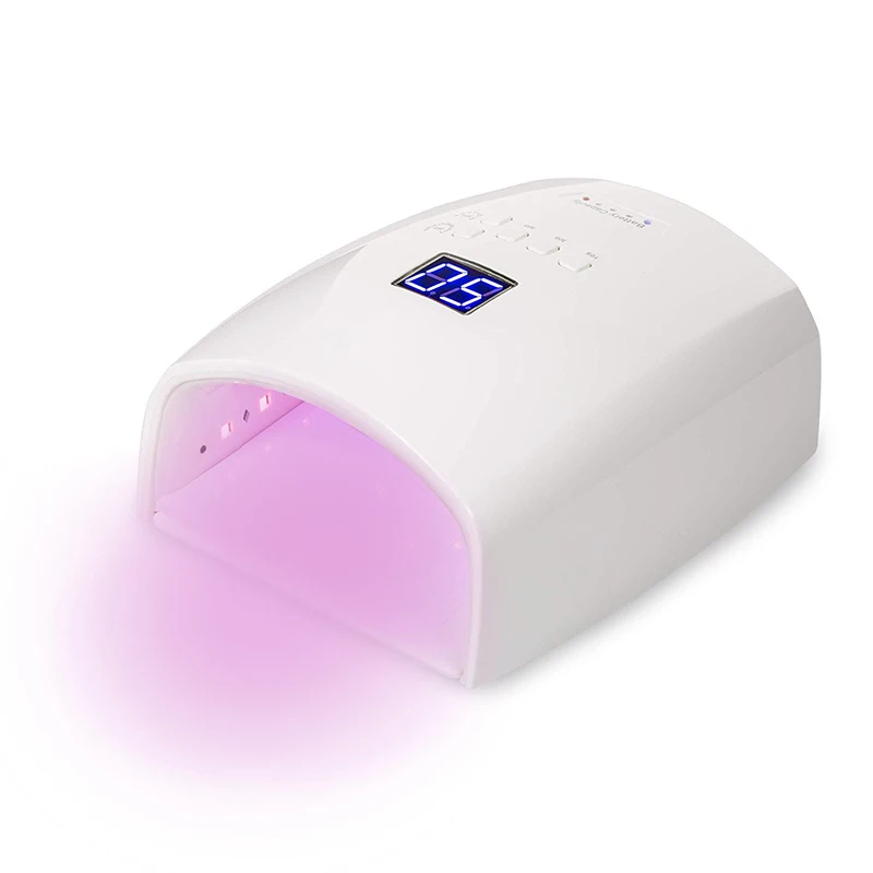 New 48W Portable Cordless Wireless Rechargeable RED White Light Professional Gel Nails Dryer Curing Lamp