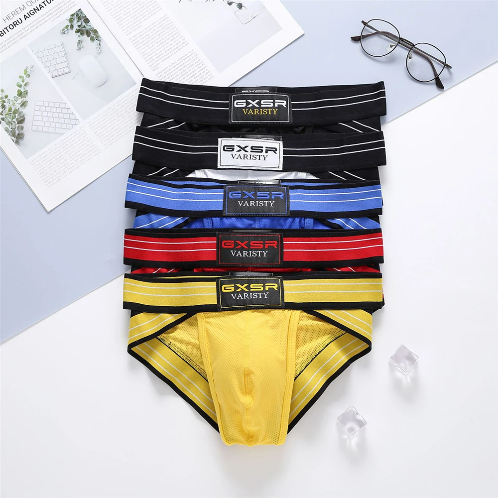 Brand Underwear Men\'s Buttocks Hollow Passion Sexy Briefs Breathable Comfortable Interest Gay Panties Male Thong Underpants