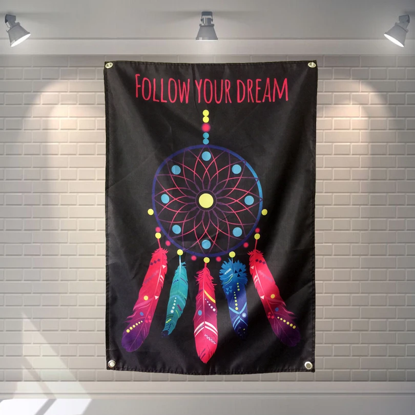 

«FOLLOW YOUR DREAM», большой музыкальный фестиваль, фотоплакат, баннер, подвесная картина, тканевое искусство, украшение для дома