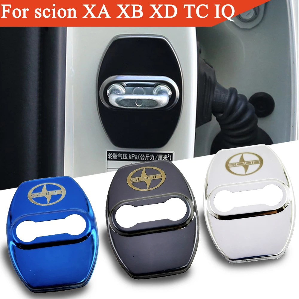 FLYJ Car Door Lock Car sticker cover Protect Buckle Cover Latch Stop Anti Rust Car accessories For Toyota scion XA XB XD IQ TC