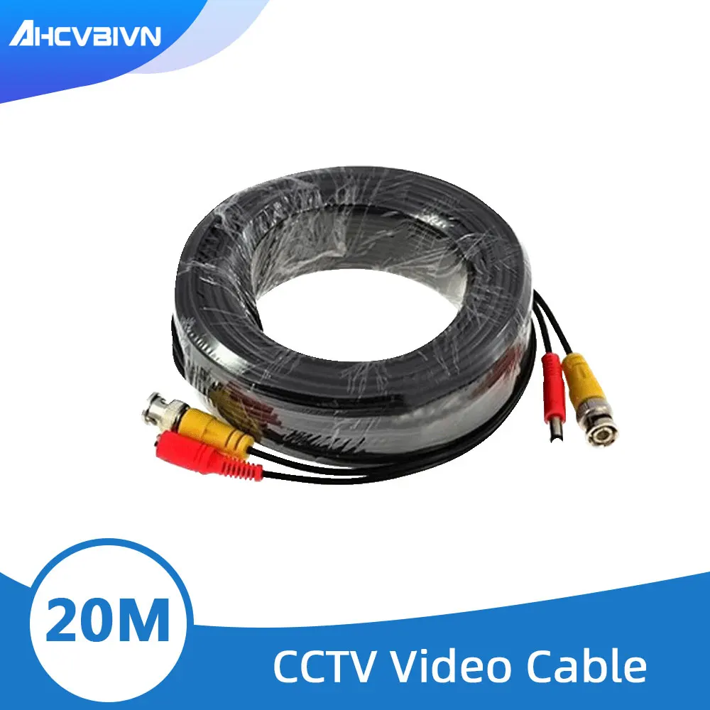 

65ft(20m) BNC Video Power Siamese Cable for Surveillance CCTV Camera Accessories DVR Kit