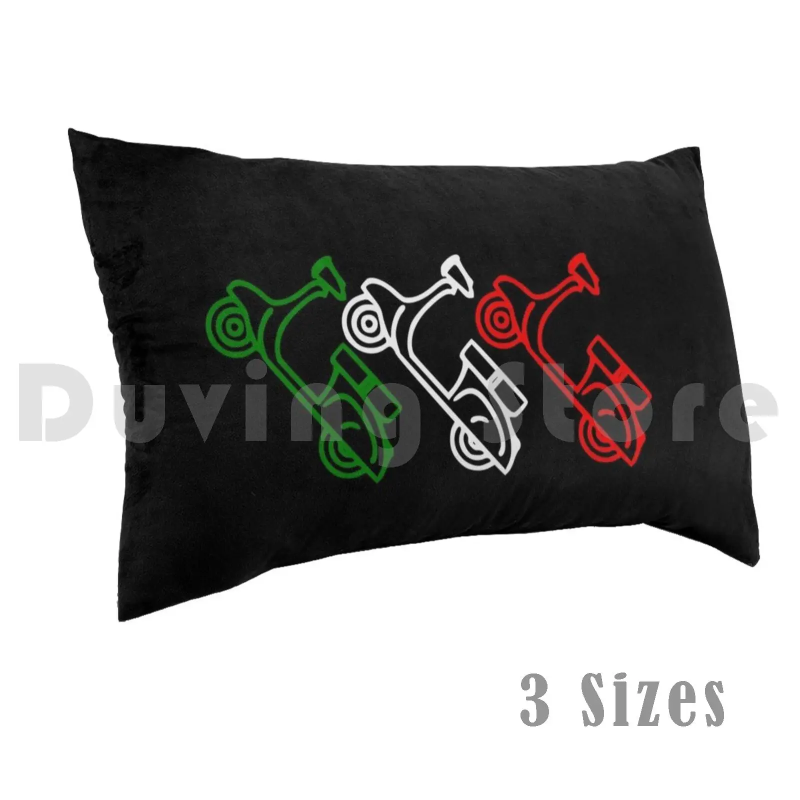 Scooter ItalyPillow case Italy Italian Italian Flag Scooter Azzuro Moped I Love My Engine Banner Flag Pizza