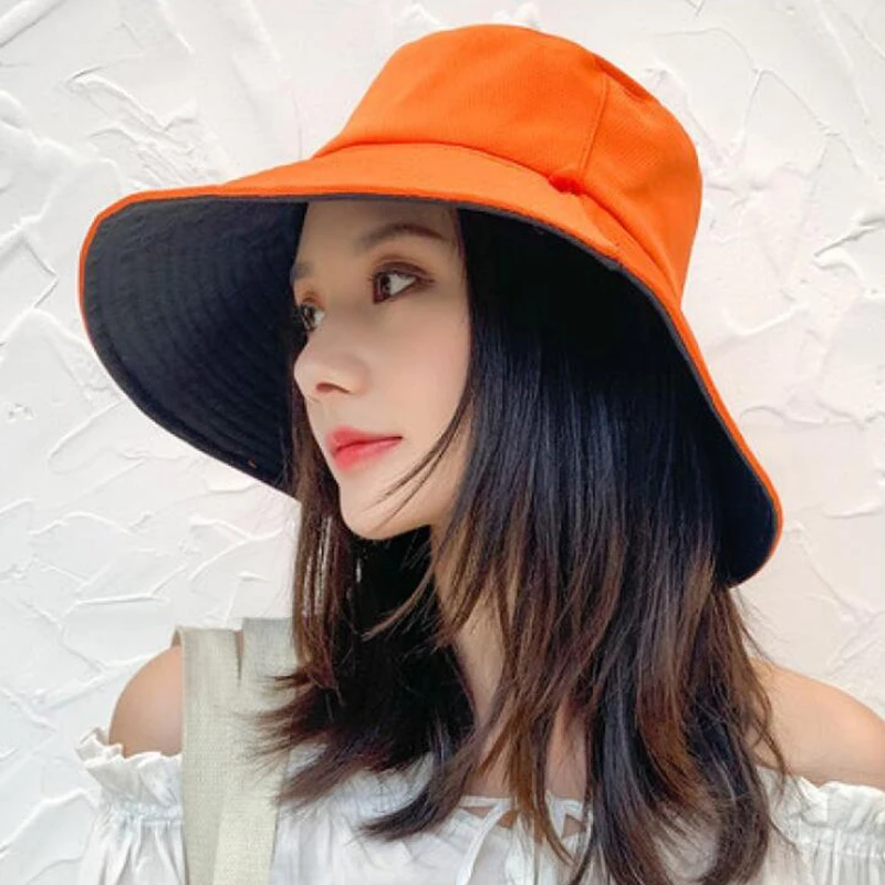 2023 Fashion  fisherman hat womens outdoor shade bucket hats wild tide cap cotton bucket caps for men casquette