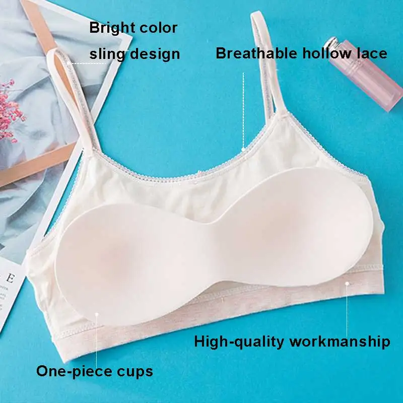 Cotton Training Bra Underwear For Girls Bras Crop Top Girl Kids Children Topic Sports Teen Cute A Teenage 10 12 Years Old Tops