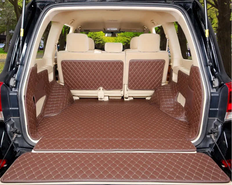 

High quality! Special car trunk mats + Rear door mat for Toyota Land Cruiser 200 5 seats 2021-2007 boot carpets cargo liner mat
