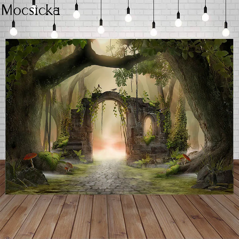 الخيال الغابات الغابة طبيعة المشهد التصوير خلفية الوليد الطفل صورة حفلة عيد ميلاد ديكور لوازم خلفية الصورة