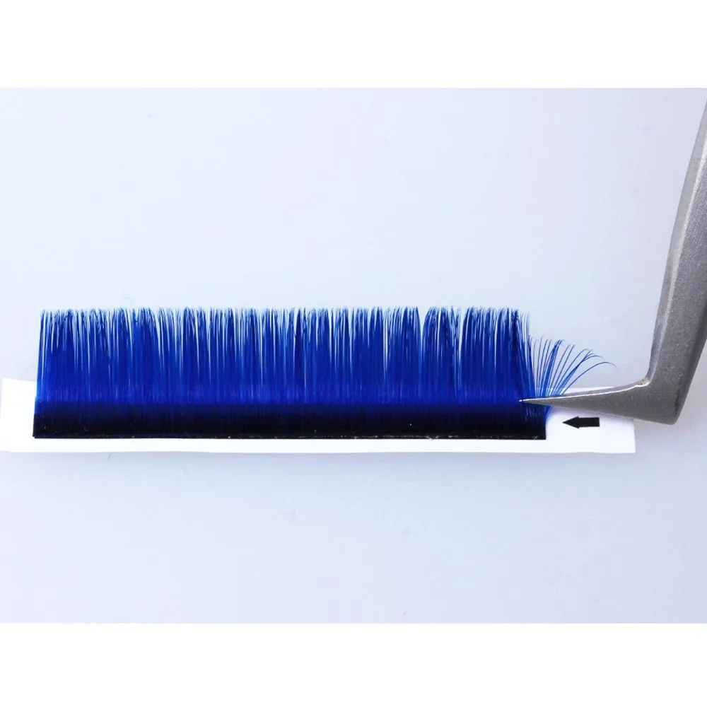 Blue eyelahses Easy Fanning Eyelash Extensions 0.07mm D Curl High Quality Synthetic Hair 8-14mm Mix Eye Lash Extension Supplies