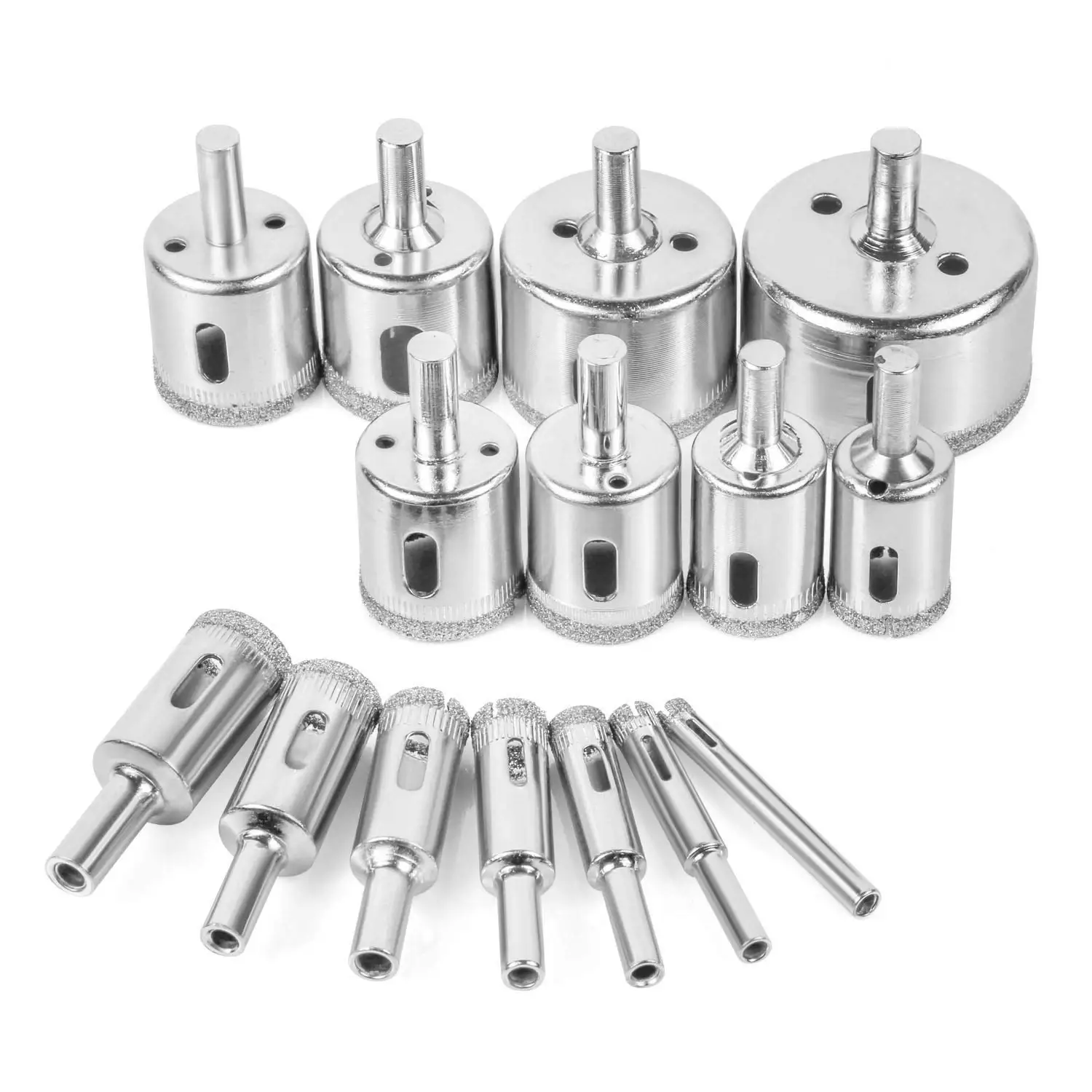 15pcs Diamond Hole Saw Drill Bit Extractor Remover Tools for Tile Glass Porcelain Ceramic Granite Stone Drill Bits 6-50mm