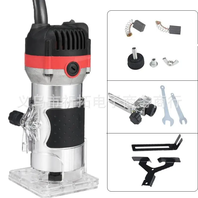 

Red and Black Woodworking Aluminum Body Electric Trimming Machine Engraving Machine Wood Milling Electric Tools 220v