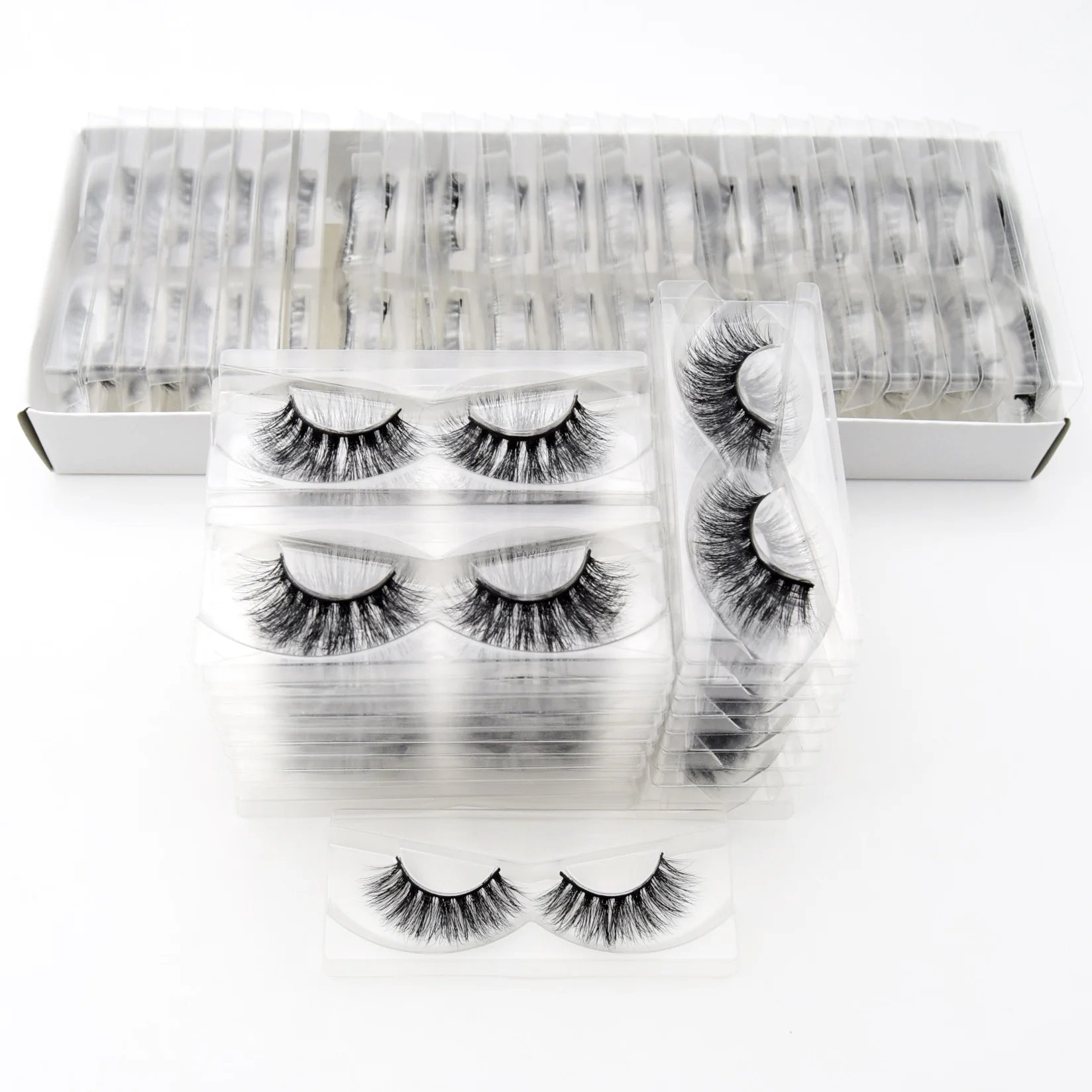 Wholesale Mink Eyelashes 10/30/50/100pcs 3D Mink Lashes Natural false Eyelashes messy fake Eyelashes Makeup False Lashes In Bulk