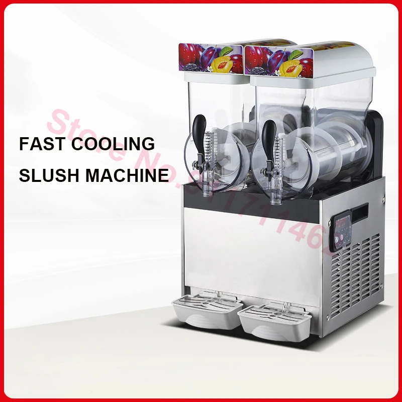 Slush Machine Snow Cold Drink Maker Ice Cream Maker Ice Slusher Catering Shop Commercial Cooling Beverage Maker 220V/110V