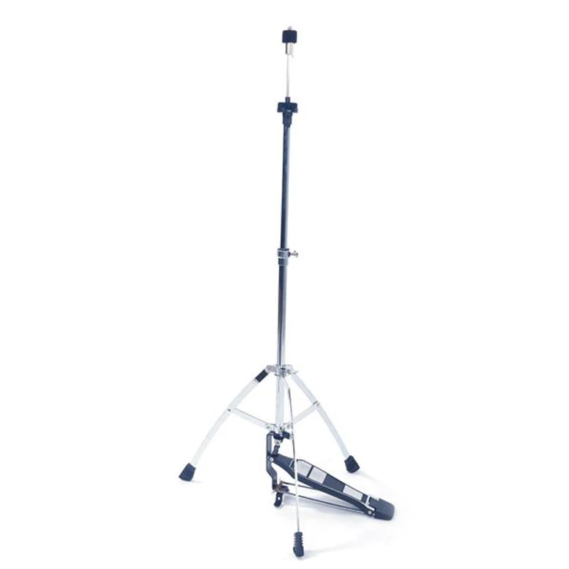 

Professional Drum Pedal Control Style Hi-Hat Stand with Pedal Double Braced Drum Accessories Silver Black