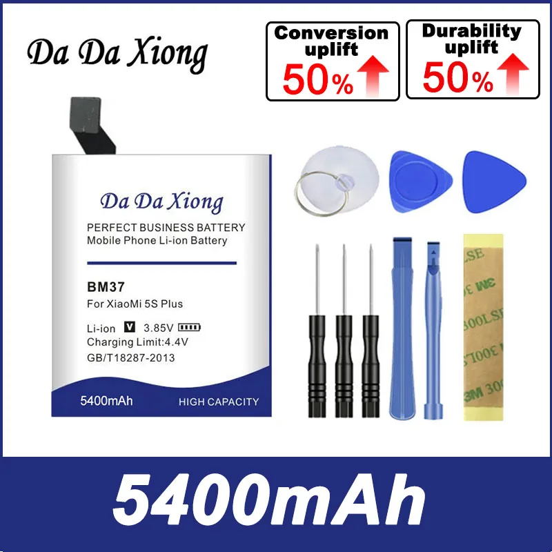 DaDaXiong 5400mAh BM37 Battery For Xiaomi Mi 5S Mi5s Plus Phone Bateria