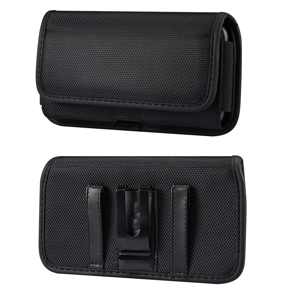 Universal Waist Bag Vertical case Oxford cloth nylon fabric wearing belt mobile phone pocket for Samsung Xiaomi Huawei iphone