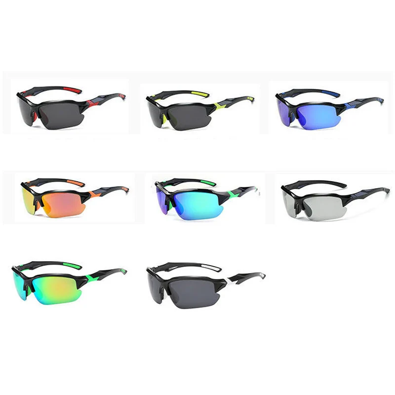 Color Changing Bike Glasses Windproof Cycling Glasses Sports PC Sunglasses Multicolor Bicycle Eyewear For Men Woman MTB Goggle