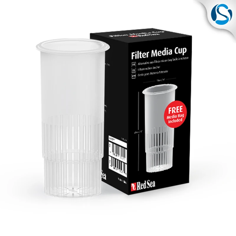 RED SEA Filter Media Cup with Free   Bag Reef Fish Tank Aquarium Sock Easy to Clean