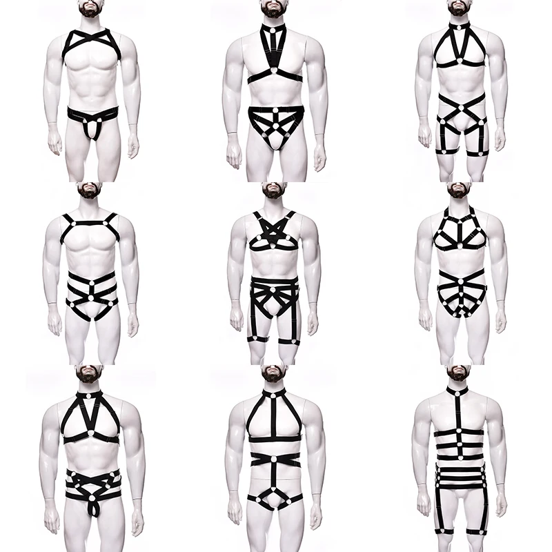 [Men's samples]Hot New Sexy Men Chest Harness Elastic Shoulder Strap Stage Costume Clubwear' Sexy  Mens Body Chest Harness