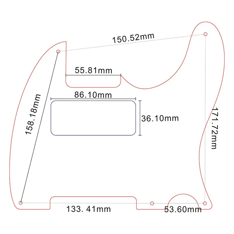 Pleroo özel gitar parçaları için abd standart 5 vida delikleri P90 Tele Telecaster gitar Pickguard Scratch plaka, çok renkli seçim