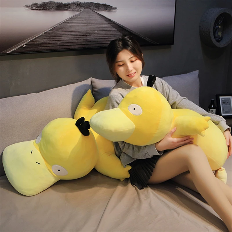 Riesen Psyduck Plüschtiere Pokemon weiche gelbe Enten puppe niedlichen Anime Stofftier Kissen dekorieren Geburtstags geschenk für Kinder