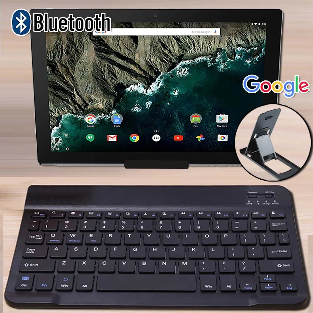 

Slim Portable Wireless Bluetooth Keyboard for Google Nexus 10/Google Nexus 9 8.9 Inch/Google Pixel C Tablet Keyboard+Bracket