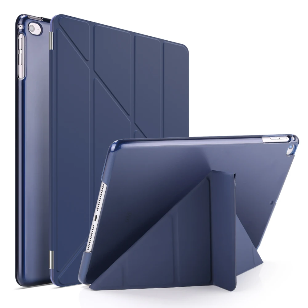 Case For iPad Pro 10.5 9.7 2016 2017 2018 PU Leather Smart Cover For iPad Air 3 10.2 2019 2020 7th Generation PC Matte Back Case