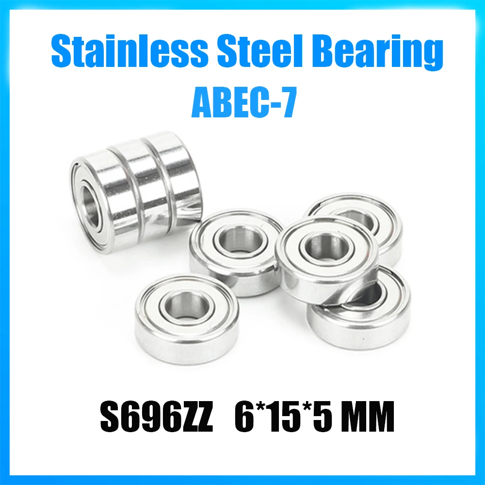 S696ZZ Mang 6*15*5 Mm 5 Chiếc ABEC-7 440C Con Lăn Inox S696Z S696 Z ZZ Bóng vòng Bi