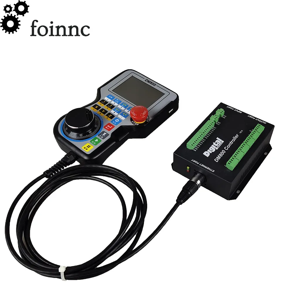 Imagem -02 - Cnc Handle Controller Dm800 Motion Control System Eixo 38 Polegadas Telas e Suporte Botão de Parada de Emergência Código g