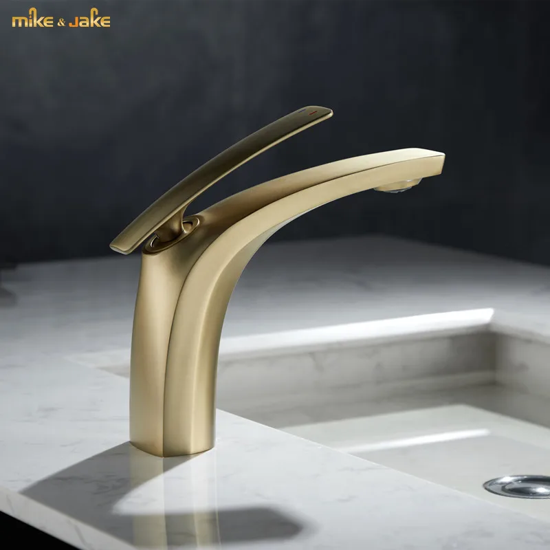 brushed gold faucet bathroom light luxury sink bathroom tap water tap crane Basin faucet toilet bathroom cabinet wash basin