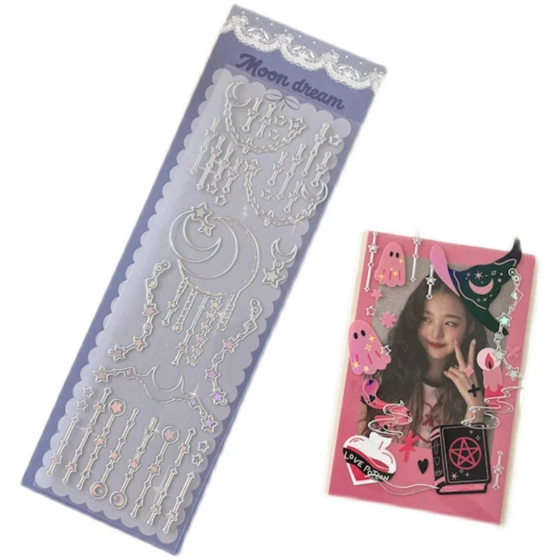 1Pc Ins Style Bronzing Butterfly Jellyfish Laser Sticker Bronzing Creative Handbook DIY Decorative Collage Material Sticker