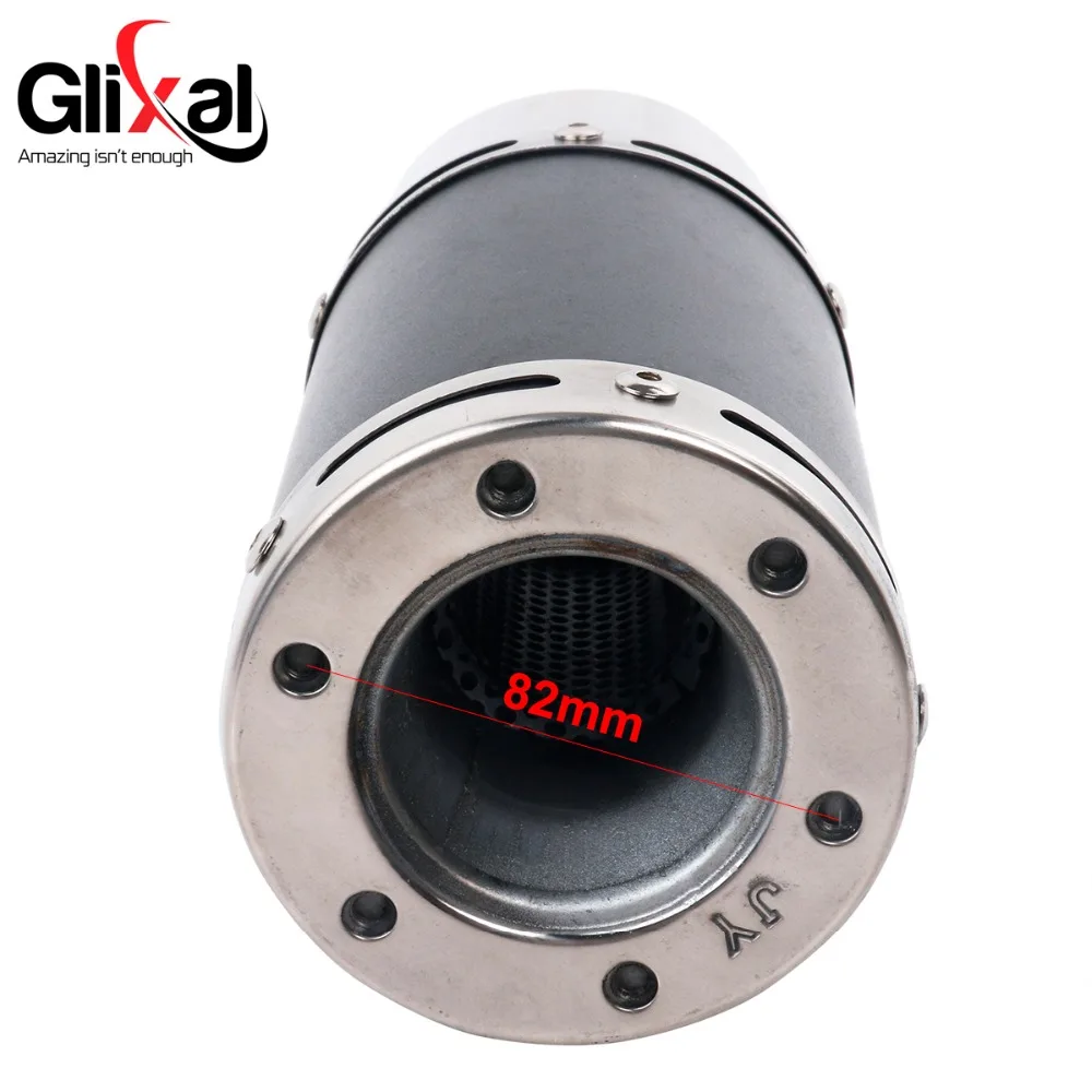 Glixal GY6 50cc 125cc 150cc 7-inch High Performance Racing Exhaust Muffler System 152QMI 157QMJ Scooter Moped ATV Motorcycle