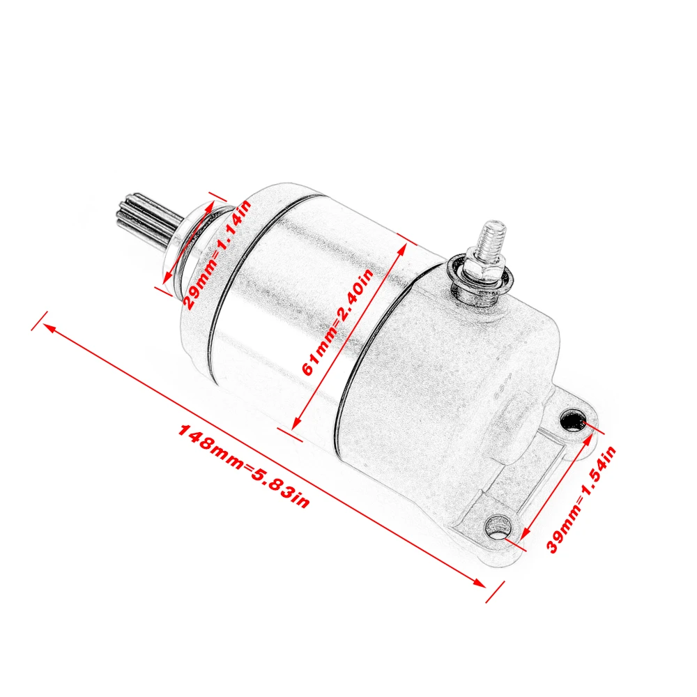 Starter Motor For Kawasaki KLX140 KLX140L KLX140G KLX150L KLX125S KLX140S KLX150S / 21163-0762 21163-0058 21163-0043