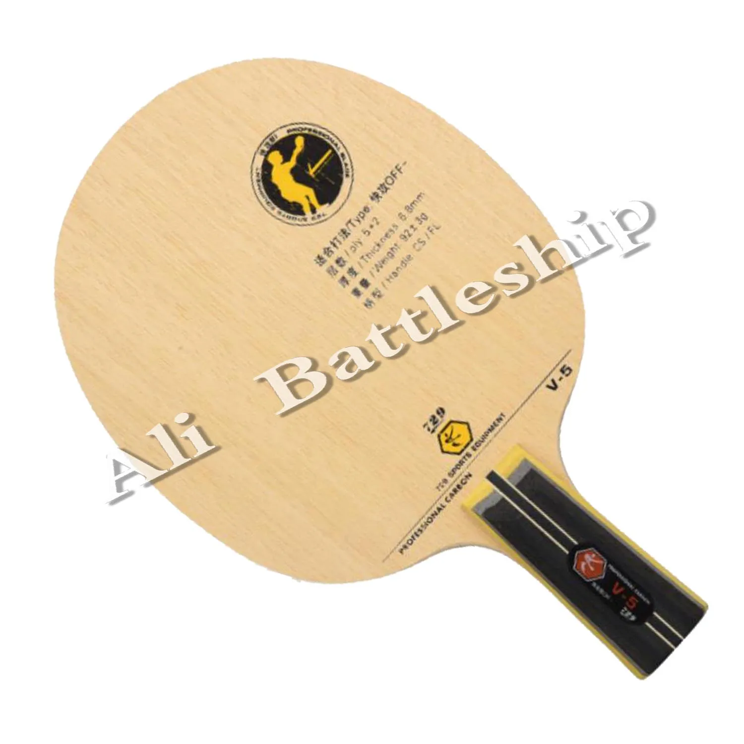 729 Friendship V-5 V5 Professional 5+2 Professional Carbon OFF Table Tennis Blade for PingPong Racket