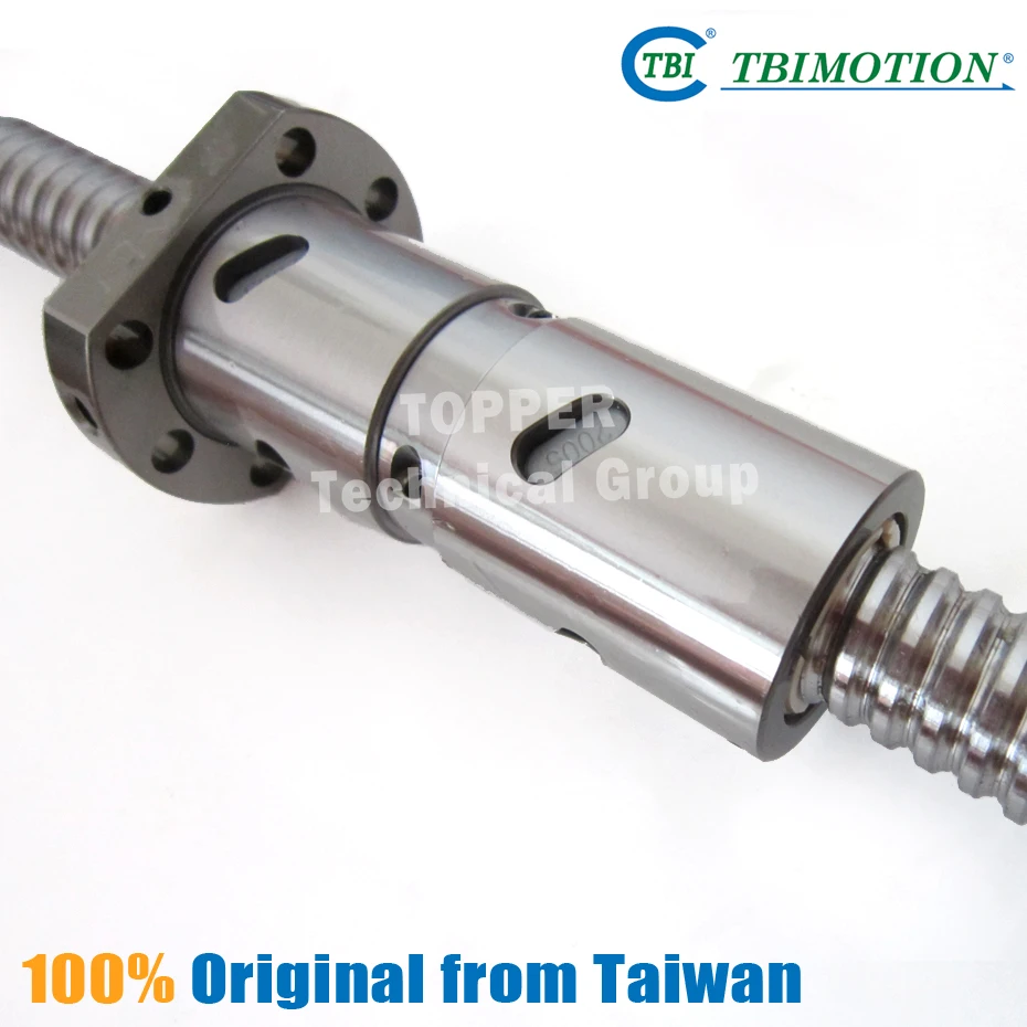 TBI DFU1605 C5/C3 ground 400mm/450mm/500mm/600mm customized grinding ballscrew 5mm lead with OFU1605 ballnut + end machined