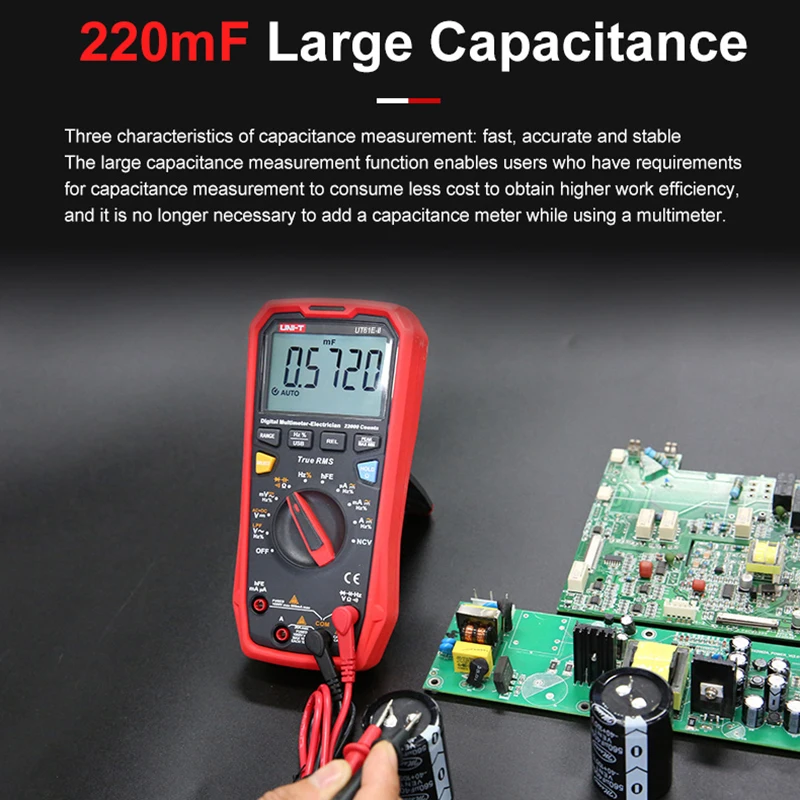 UNI-T Professional Digital Multimeter UT61E+ 1000V AC DC Voltmeter Ammeter True RMS Capacitor Tester Frequency Meter LPF Test