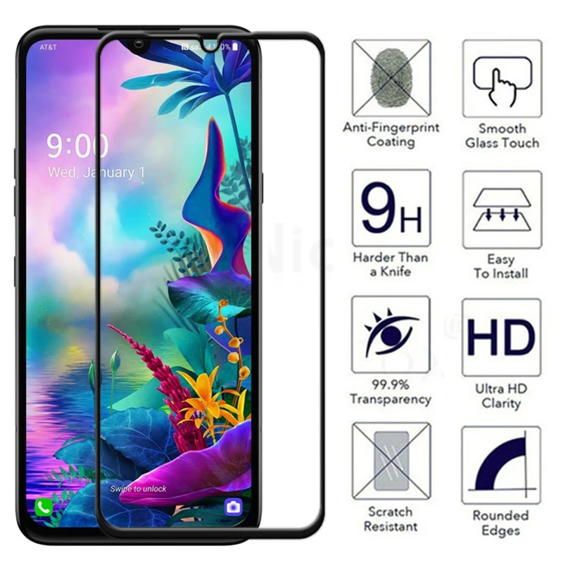 1-3pcs Full Cover Tempered Glass For LG G8X ThinQ Screen Protector 2.5D 9H Tempered Glass For LG G8X ThinQ Protective Glass Film