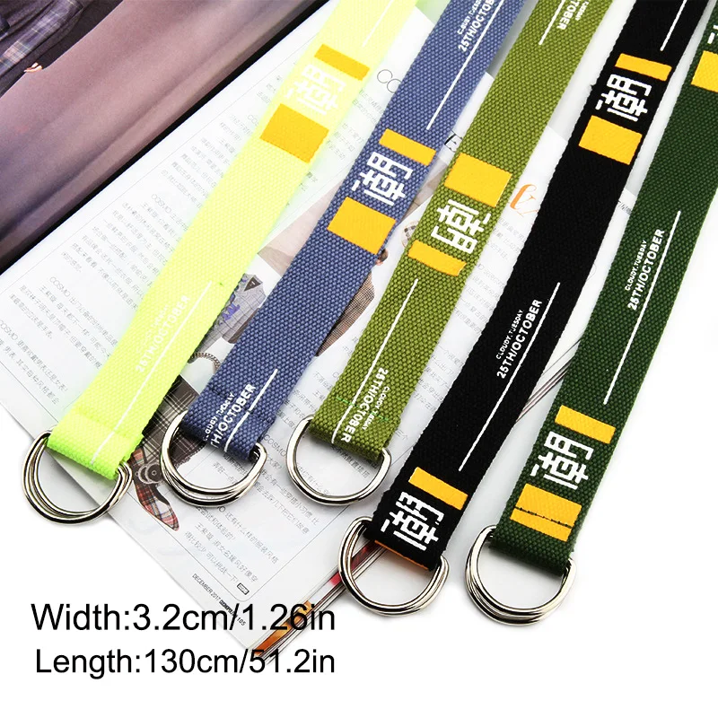 2020 Fashion Release Women's Belt Personalized Text Printing Wild Jeans Women's Waistbelt New Chinese Style  Men's Ladies Belts