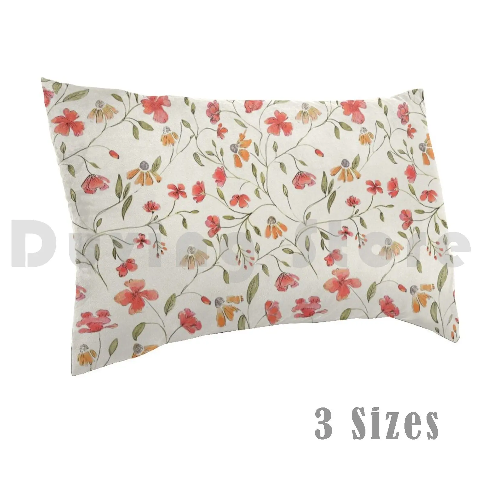 Vintage Floral Print Pillow Case Printed 50x75 Vintage Floral Flower Botanical Pattern Surface Design Texture